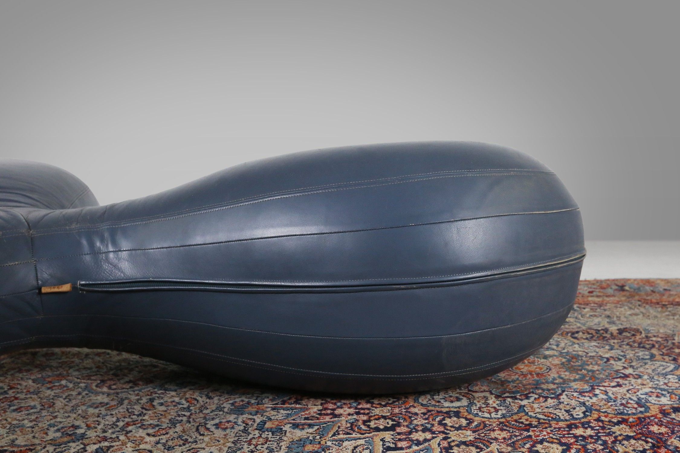 Leather Pouf by Lowie Vermeersch for Durlet, Belgium 1999thumbnail